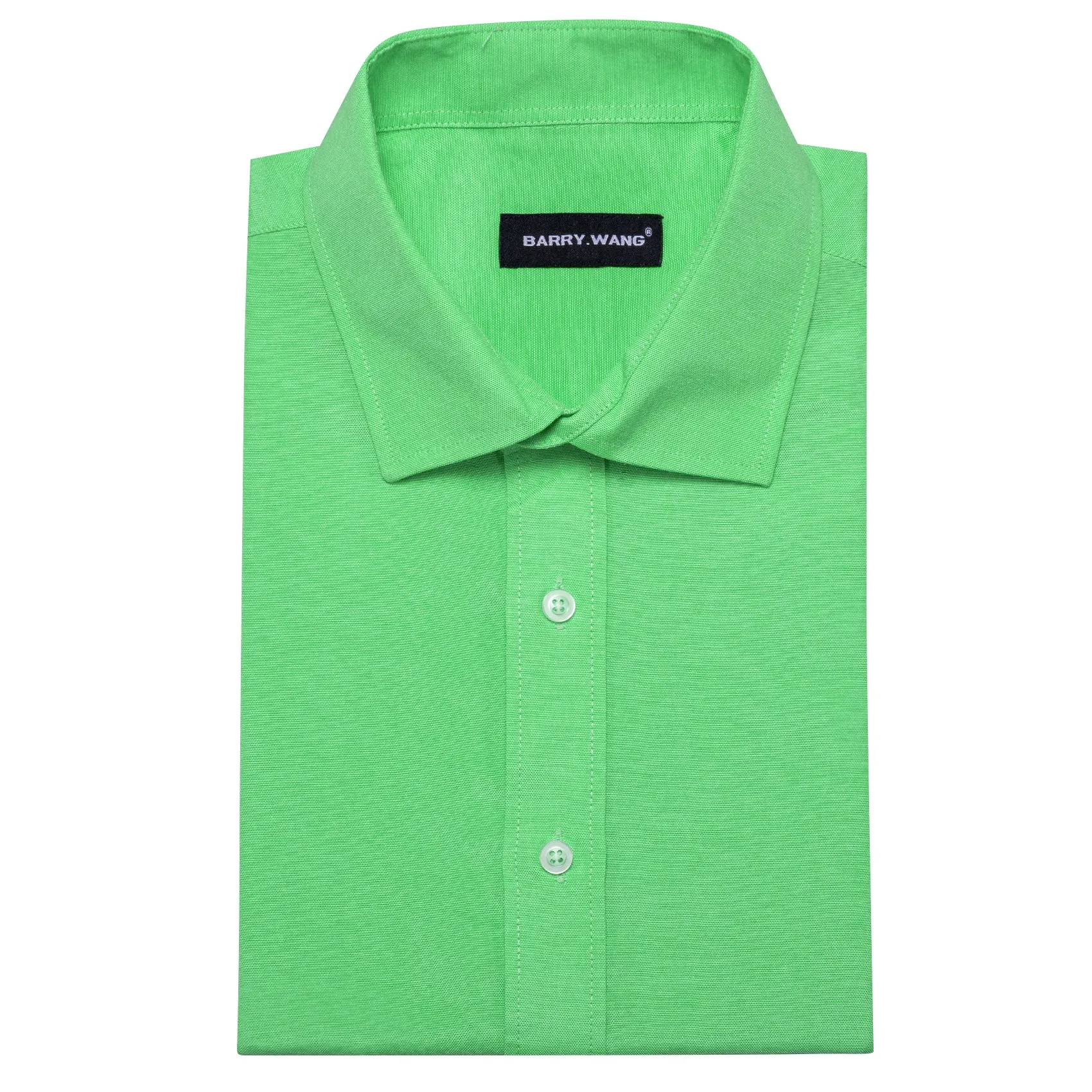 Barry.wang Cobalt Green Solid Men's Shirt sold by Barrywang product image thumbnail 4