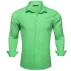 Barry.wang Cobalt Green Solid Men's Shirt sold by Barrywang