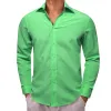 Barry.wang Cobalt Green Solid Men's Shirt sold by Barrywang