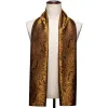 Barry Wang Silk scarf Luxury Gold Black Floral Scarf sold by Barrywang