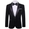 Barry.Wang Men's Suit Classic Black Solid Silk Peak Collar Blazer Suit sold by Barrywang