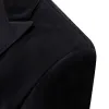 Barry.Wang Men's Suit Classic Black Solid Silk Peak Collar Blazer Suit sold by Barrywang