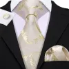 Barry Wang Silk Champagne Tie Ivory Floral Silk Tie Hanky Cufflinks Set sold by Barrywang