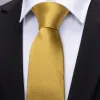 Barry.wang Gold Tie Striped Silk Men's Tie Pocket Square Cufflinks Set sold by Barrywang