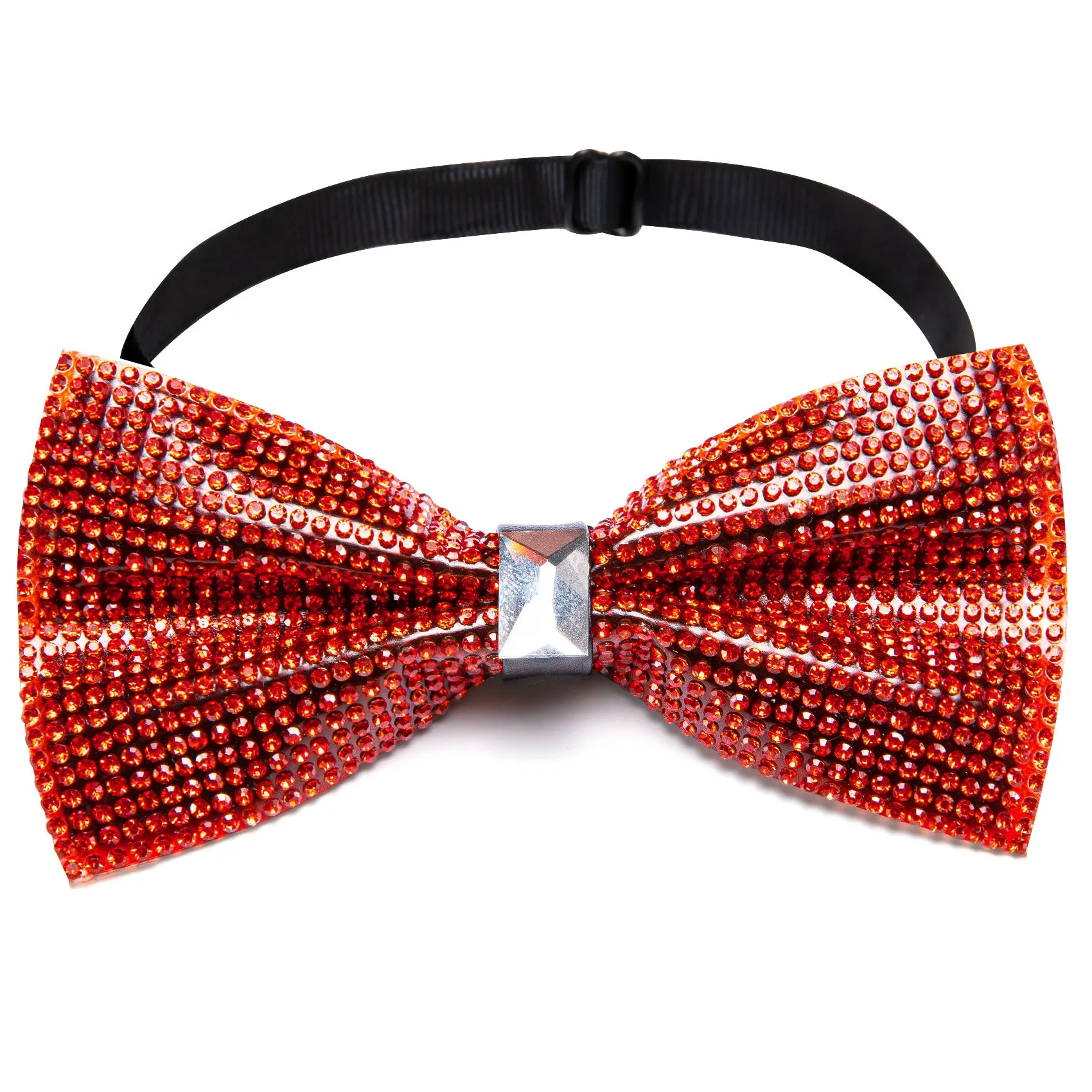 Barry. Wang Shining Red Rhinestones Pre-tied Bowties Fashion For Wedding Party sold by Barrywang product image thumbnail 4