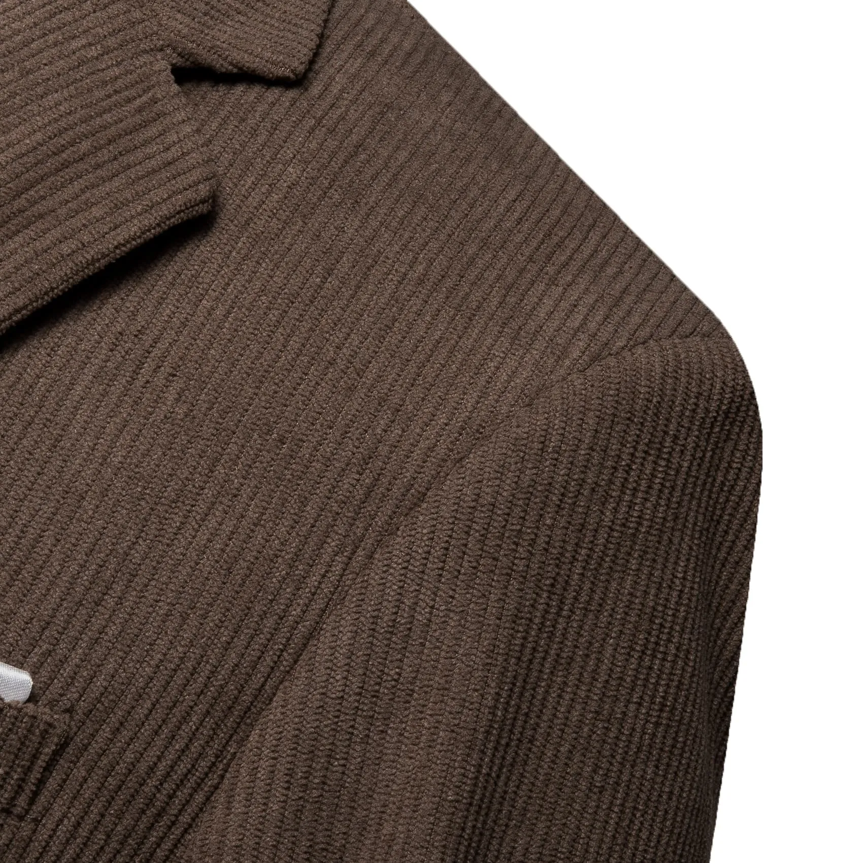 Barry Wang Dark Brown Suit Solid Autumn Notched Lapel Corduroy Top sold by Barrywang product image thumbnail 5