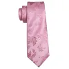 Barry Wang Pink Necktie Floral Jacquard Tie Handkerchief Cufflinks Set sold by Barrywang