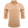 Barry.wang Burlywood Solid Silk Shirt sold by Barrywang