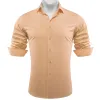 Barry.wang Burlywood Solid Silk Shirt sold by Barrywang