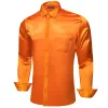 Barry Wang Orange Shirt for Men Burnt Orange Long Sleeve Dress Shirt sold by Barrywang