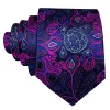 Barry Wang Deep Blue Pink Paisley Silk Men's Tie  Hanky Cufflinks Set sold by Barrywang