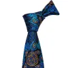 Barry. Wang Fantastic Blue Floral Tie Pocket Square Cufflinks Set sold by Barrywang