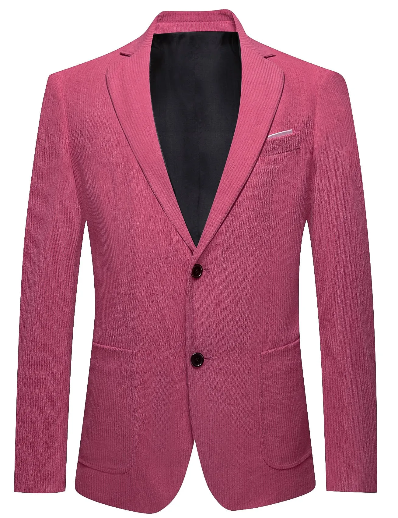 Barry. Wang Corduroy Suit Raspberry Rose Pink Notched Lapel Men's Top sold by Barrywang product image thumbnail 3
