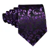 Barry. Wang Black Purple Necktie Floral Tie Handkerchief Cufflinks Set sold by Barrywang