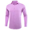 Barry.wang Luxury Purple Solid Silk Shirt sold by Barrywang