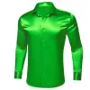 Barry.wang Cobalt Green Solid Silk Shirt sold by Barrywang