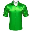 Barry.wang Cobalt Green Solid Silk Shirt sold by Barrywang