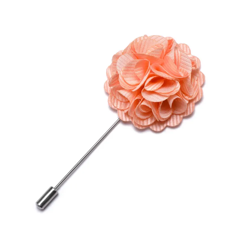 Barry Wang Wedding Brooch for Men Luxury Coral Flower Lapel Pin sold by Barrywang