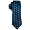 Barry. Wang Navy Blue Tie Heart Novelty Men's Tie Hanky Cufflinks Set sold by Barrywang