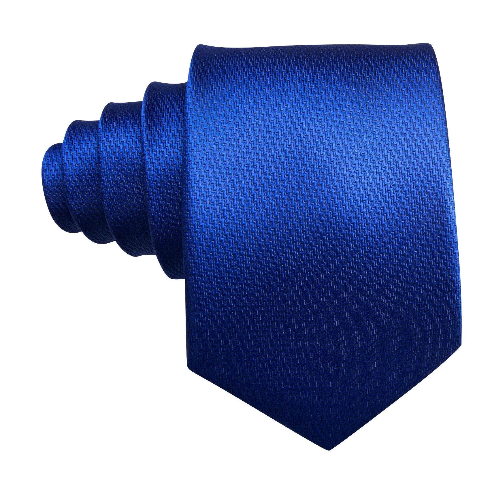 Barry. Wang Cobalt Blue Solid Silk Men's Tie Handkerchief Cufflinks Set sold by Barrywang product image thumbnail 4