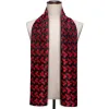 Barry Wang Silk scarf Red Black Small Flower Scarf sold by Barrywang