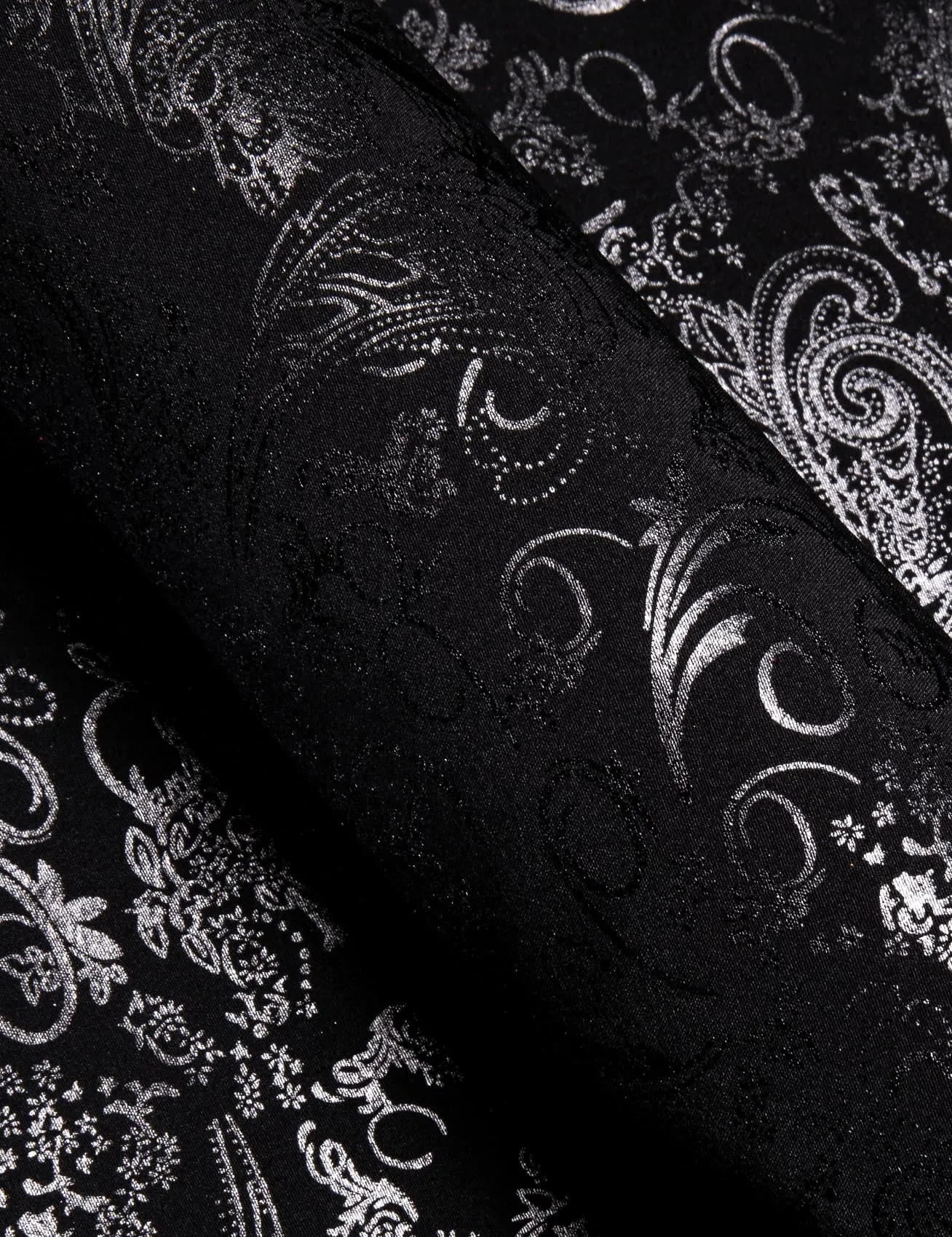 Barry Wang Black Shirt Silver Grey Pattern Novelty Long Sleeve Shirt sold by Barrywang product image thumbnail 4