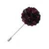 Barry. Wang Wedding Brooch Men's Black Burgundy Floral Brooch sold by Barrywang
