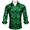 Barry. Wang Light Green Black Paisley Silk button-down Shirt for Men sold by Barrywang