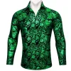 Barry. Wang Light Green Black Paisley Silk button-down Shirt for Men sold by Barrywang
