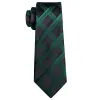 Barry. Wang Plaid Tie Black Dark Green Men's Silk Tie Hanky Cufflinks Set sold by Barrywang