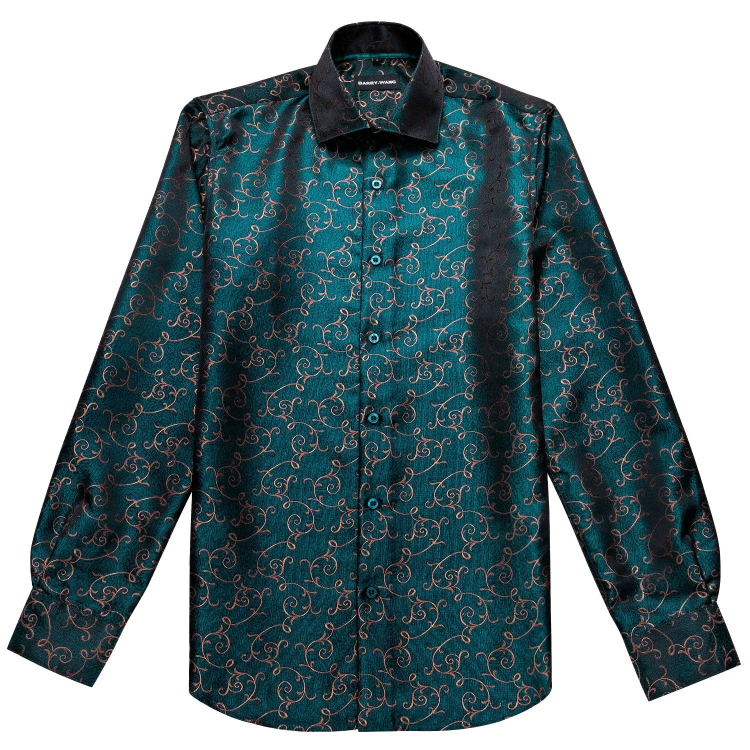 Barry.wang Novelty Green Floral Shirt sold by Barrywang product image thumbnail 5