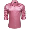 Barry.wang Pale Violet Red Solid Silk Shirt sold by Barrywang