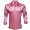 Barry.wang Pale Violet Red Solid Silk Shirt sold by Barrywang