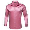 Barry.wang Pale Violet Red Solid Silk Shirt sold by Barrywang