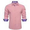 Barry.wang Formal Pink Purple Splicing Men's Business Shirt sold by Barrywang