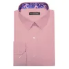 Barry.wang Formal Pink Purple Splicing Men's Business Shirt sold by Barrywang
