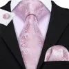 Barry. Wang Languid Lavender Pink Floral Tie Handkerchief Cufflinks Set sold by Barrywang