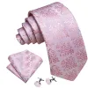 Barry. Wang Languid Lavender Pink Floral Tie Handkerchief Cufflinks Set sold by Barrywang