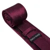 Barry.wang Red Tie  Navy-Blue Geometric Polka Dot Tie Pocket Square Cufflinks Set sold by Barrywang