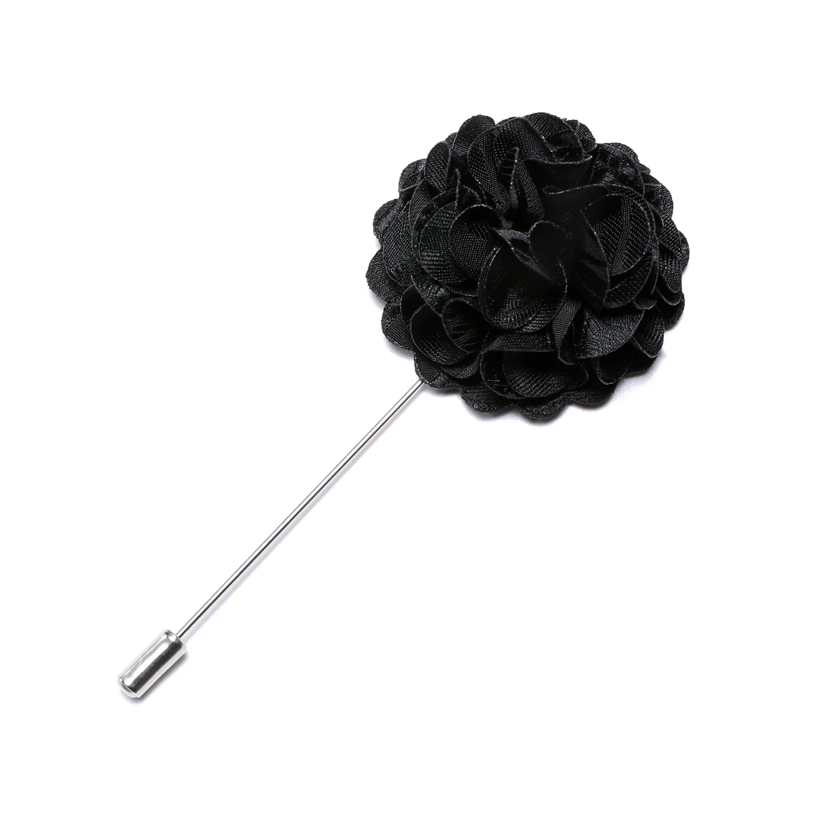 Barry Wang Wedding Brooch for Men's Waistcoat Black Flower Brooch sold by Barrywang