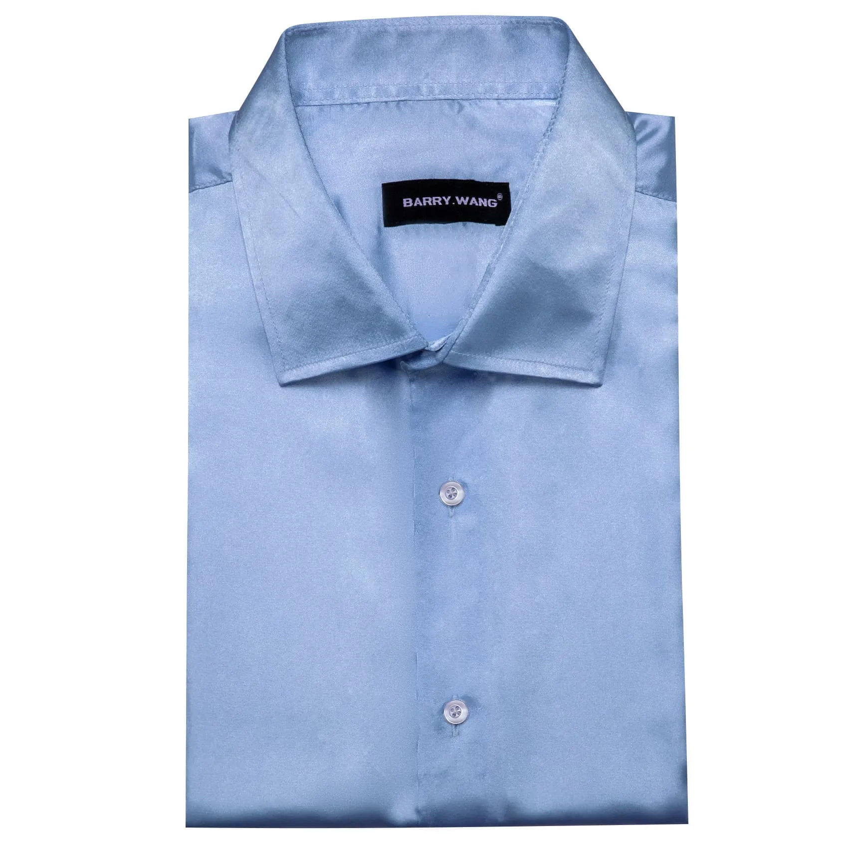 Barry. Wang Light Brown Golden Shirts Solid Long Sleeve Men Dress Shirt sold by Barrywang product image thumbnail 4