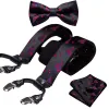 Christmas Black Red Xmas Tree Y Back Adjustable Bow Tie Suspenders Set sold by Barrywang