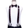 Christmas Black Red Xmas Tree Y Back Adjustable Bow Tie Suspenders Set sold by Barrywang