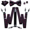 Christmas Black Red Xmas Tree Y Back Adjustable Bow Tie Suspenders Set sold by Barrywang