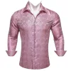 Barry. Wang Light Pink Shirts Paisley Silk Men's Office Dress Shirt sold by Barrywang