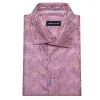 Barry. Wang Light Pink Shirts Paisley Silk Men's Office Dress Shirt sold by Barrywang