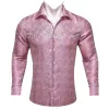 Barry. Wang Light Pink Shirts Paisley Silk Men's Office Dress Shirt sold by Barrywang