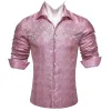 Barry. Wang Light Pink Shirts Paisley Silk Men's Office Dress Shirt sold by Barrywang