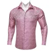 Barry. Wang Light Pink Shirts Paisley Silk Men's Office Dress Shirt sold by Barrywang