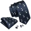 Barry. Wang Blue Tie Panda Novelty Men's Silk Tie Hanky Cufflinks Set sold by Barrywang